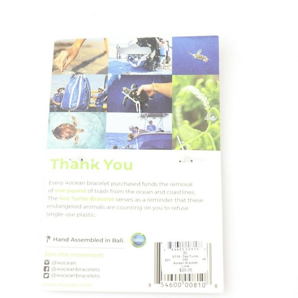 4Ocean Bracelet Sea Turtle Green Beaded Bracelet - Picture 4 of 4